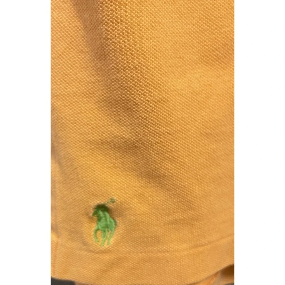 Ralph Lauren Polo shirt Orange Cotton  Short Sleeves Men Size Large Sporty